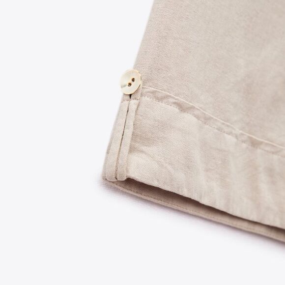 Zara Linen Blend Shirt Dress New - Picture 8 of 8